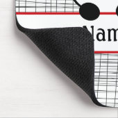 Red Black Personalized Panda Beer Mousepad Muismat (Hoek)