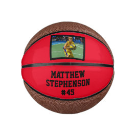 Red Black Photo Basketball Ball Basketbal