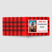 Red Black Photo Graduation Party Gastenboek (Volledig)