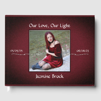 Red Black Photo Memorial Gastenboek
