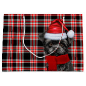 Red Black Plaid Affenpinscher Hondenliefhebber Vak Groot Cadeauzakje (Voorkant)