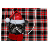 Red Black Plaid Affenpinscher Hondenliefhebber Vak Groot Cadeauzakje (Achterkant)