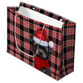 Red Black Plaid Affenpinscher Hondenliefhebber Vak Groot Cadeauzakje (Voorkant Gekanteld)