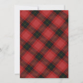 Red Black Plaid Christmas Flanel Brunch Party Kaart (Achterkant)