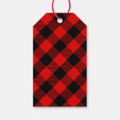 Red Black Plaid Dank u vakantie cadeau label Cadeaulabel (Achterkant)