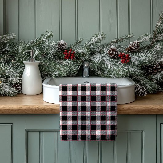 Red Black Plaid Towels Welcome Gift for New Home Bad Handdoek