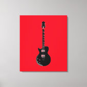 Red Black Pop Art Electric Gitar Canvas Afdruk (Voorkant)