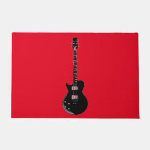 Red Black Pop Art Electric Gitar Deurmat