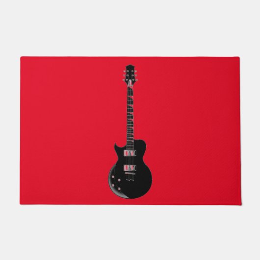 Red Black Pop Art Electric Gitar Deurmat (Voorkant)