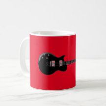 Red Black Pop Art Electric Gitar
