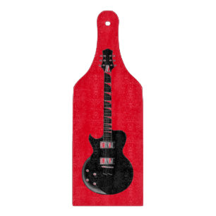 Red Black Pop Art Electric Gitar Snijplank