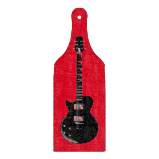 Red Black Pop Art Electric Gitar Snijplank (Voorkant)