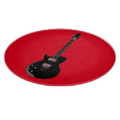Red Black Pop Art Electric Gitar Snijplank (Hoek)