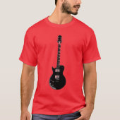 Red Black Pop Art Electric Gitar T-shirt (Voorkant)