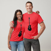 Red Black Pop Art Electric Gitar T-shirt (Unisex)