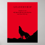 Red Black Pop Art Leadership Wolf Howling Poster<br><div class="desc">Wolves Digital Artwork - Wolf Silhouette Computer Animal Art - College Pop Art - Wilde dieren Computer Afbeeldingen</div>