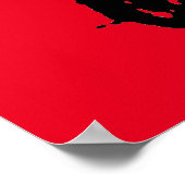 Red Black Pop Art Thinking Chimpansee Poster (Hoek)