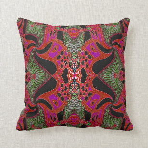 Red Black Print Sierkussen