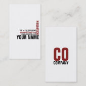 Red Black Professional stijlvol Visitekaartje (Voorkant / Achterkant)