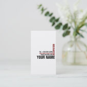 Red Black Professional stijlvol Visitekaartje (Staand voorkant)