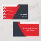 Red Black Professional Visitekaartje (Voorkant / Achterkant)