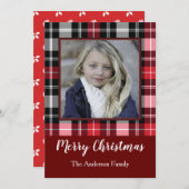 Red Black Pset Feestdagenkaart (Voorkant / Achterkant)