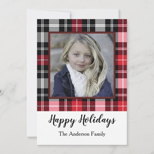 Red Black Pset Feestdagenkaart (Voorkant)