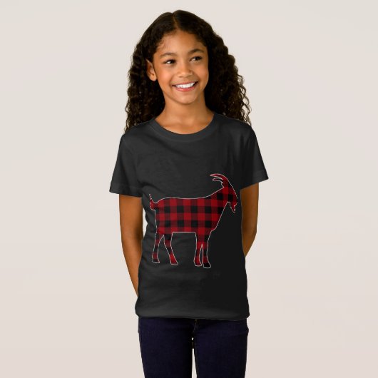 Red Black Pset Goat Lover Farmer Matching Family T-shirt (Voorkant volledig)