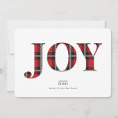 Red Black Pset Joy-kaart met Logo kerstkaart Kaart (Voorkant)