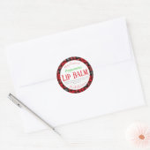 Red Black Pset-kerstpantserlip Ronde Sticker (Envelop)