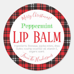 Red Black Pset-kerstpantserlip Ronde Sticker