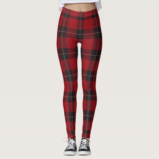 Red Black Pset Women's Leggings (Voorkant)