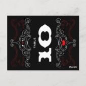 Red & Black Rock 'n' Roll Music Thed Wedding Briefkaart (Achterkant)