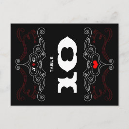 Red & Black Rock 'n' Roll Music Thed Wedding Briefkaart