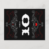 Red & Black Rock 'n' Roll Music Thed Wedding Briefkaart (Voorkant)