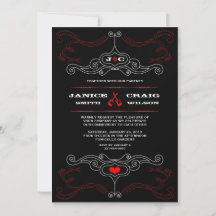 Red & Black Rock 'n' Roll Music Thed Wedding