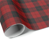 Red Black Rustic Buffalo Pset Checkered Farmhouse Cadeaupapier (Rol Hoek)