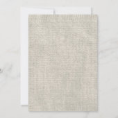 Red Black Rustic Burlap Bridal Shower Invitations Kaart (Achterkant)