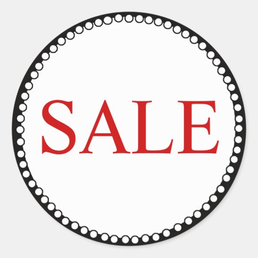 Red Black Sale Sticker voor Bedrijven (Voorkant)