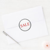 Red Black Sale Sticker voor Bedrijven (Envelop)