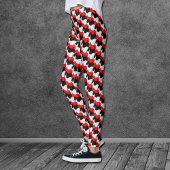 Red Black Scottie Pattern Leggings