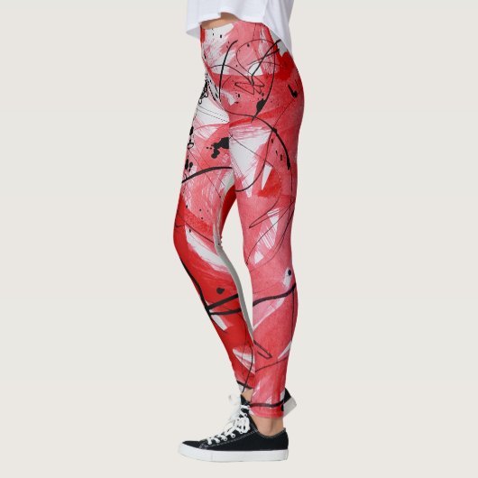 Red&Black Scribble Leggings (Links)