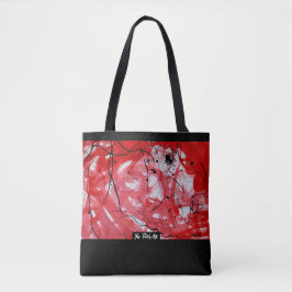 RED&BLACK SCRIBBLE: Tasche Tote Bag