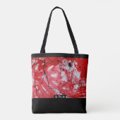 RED&BLACK SCRIBBLE: Tasche Tote Bag (Achterkant)