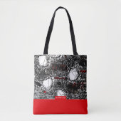 Red&Black Scribble, Tragetaschen Mit Langen Träger Tote Bag (Voorkant)