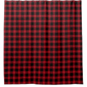 Red Black Shower Curtain Cozy Gift for New Start Douchegordijn (Voorkant)