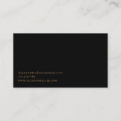 Red Black Side Floral Black Visitekaartje Wedding (Achterkant)