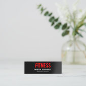 Red Black Slim Fitness Trainer Mini Visitekaartje (Staand voorkant)