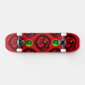 RED BLACK SNAKE DRAGON, Green Emerald Persoonlijk Skateboard (Horizontaal)