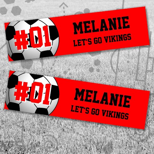 Red Black Soccer Team Bumpersticker